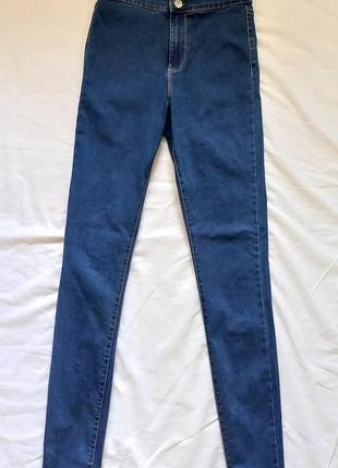 Темно-синие джинсы скинни denim co / primark 👖 высокая талия (m / l / eur 40)