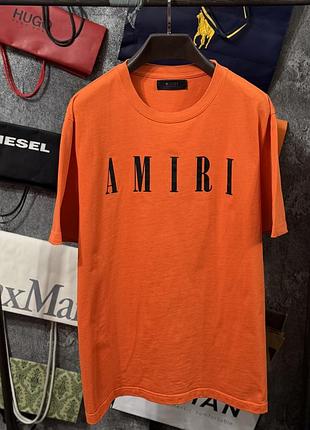 Футболка чоловіча amiri orange core logo t-shirt by amiri помаранчевий xl l