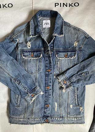 Джинсова куртка zara розмір м