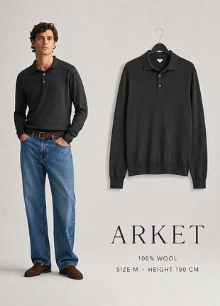 Мужское шерстяное поло arket p m