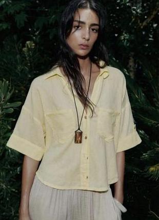 Лляна сорочка zara