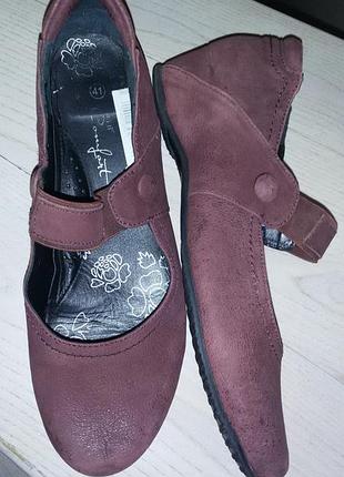 Mary b.comfort(denmark) туфли из велюрового нубука р.40,5-41 (27 см)