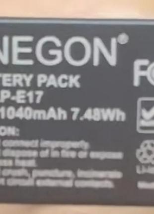 Комплект 2 аккумулятора enegon lp-e17 и двойное зарядное устройство usb для canon