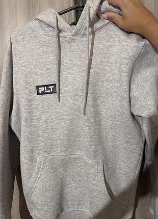 Худі prettylittlething, тепле ,сірого кольору,розмір xs(підійде на s)