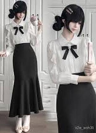 Довга чорна спідниця coquette lolita