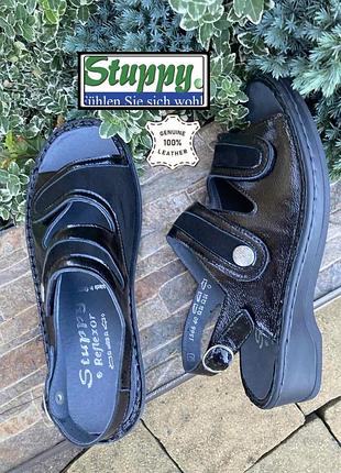Stuppy reflexor німеччина фірмові шкіряні жіночі сандалі босоніжки натуральна шкіра 40р. оригінал