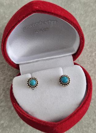 Сережки з бірюзою