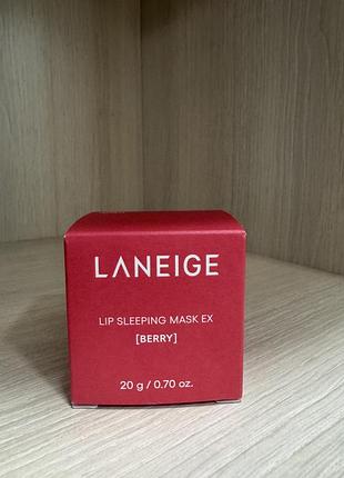 Нічна маска для губ laneige berry відновлювальна 20 мл