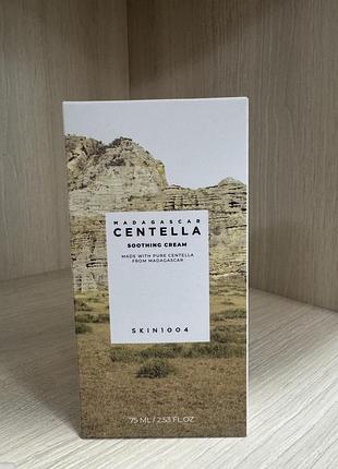 Крем для проблемної шкіри обличчя із центелою азіатською skin1004 madagascar centella soothing cream, 75ml