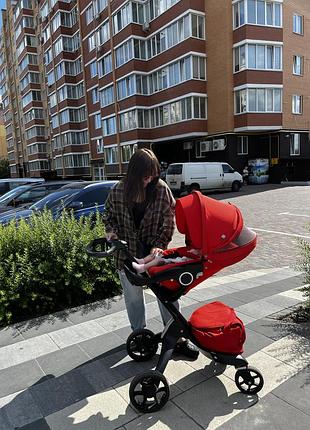 Коляска 3 в 1 stokke xplory v 6 , cybex , anex ,люлька + прогулянка + автокрісло) + мега-комплект аксесуарів! + приємний подарунок