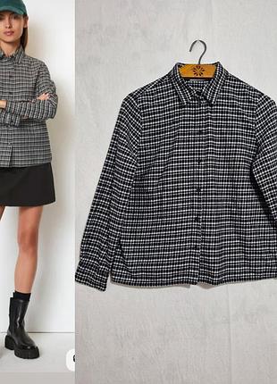 Базовая рубашка  по типу байковой в клетку с органического хлопка marc o'polo denim
