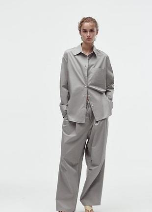Хлопковые брюки свободного кроя zara