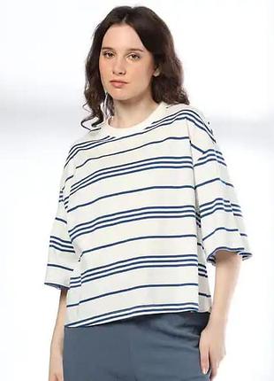 Бавовняна футболка в смужку  h&m