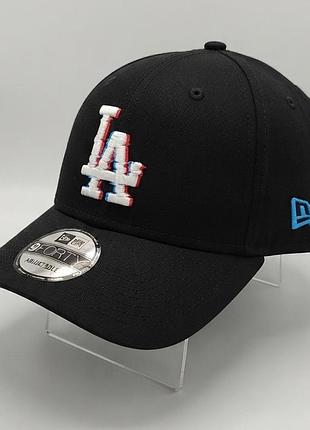 Оригінальна бейсболка new era 9forty la dodgers glitch (арт. 60756233), чорний, one size