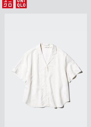 Рубашка из льняной смеси uniqlo