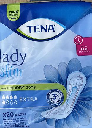 Урологічні прокладки tena lady slim extra, 5 крапель, 20 шт.