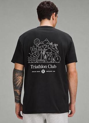 Lululemon triathlon club  мужская спортивная-повседневная футболка