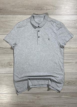 Премиальная серая футболка polo олссейнтс allsaints reform, l, оригинал