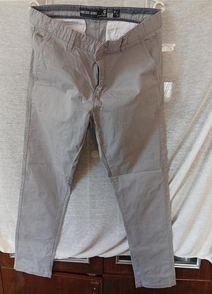 Чоловічі штани чинос / чиносы indicode jeans розмір w31 l32 (світло-сірі)
