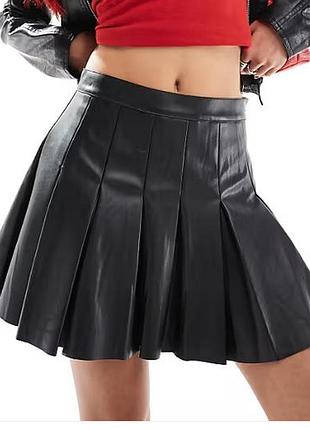Черная юбка с бретелями, а-силуэт,mng casual s