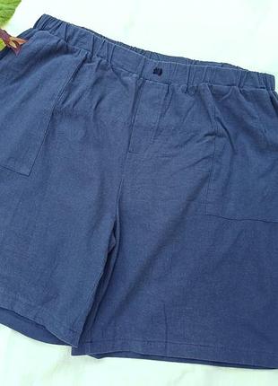 Коттоновые новые шорты с карманами, унисекс,l-2xl,shein curve.