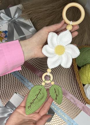Вʼязане брязкальце, брязкальця на коляску, іграшки для новонароджених, для немовлят брязкальце в колиску