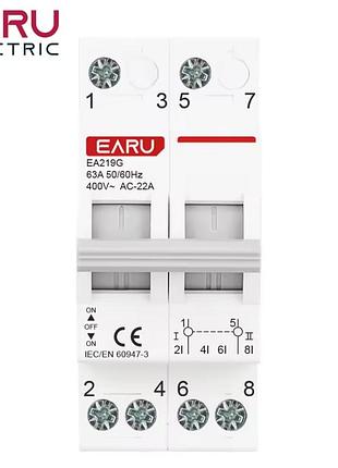 Трехпозиционный ручной переключатель ввода резерва earu ea219g 40a.220v