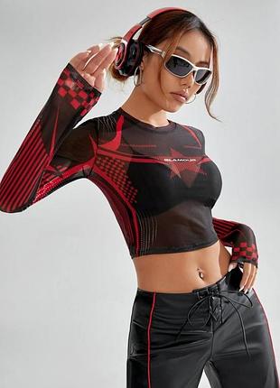 Спортивный топ лонгслив сетка от shein p.m