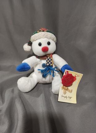 Мягкая игрушка снеговик из коллекции simply soft от британского бренда keel toys.