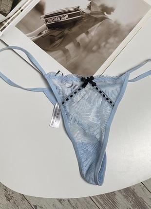 Primark круті блакитні мереживні стрінги як нові