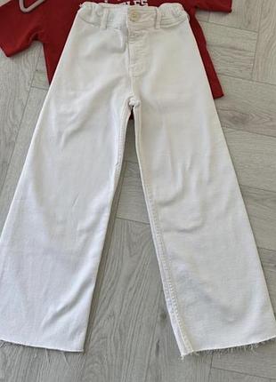 Джинси zara білі дитячі 134р.
