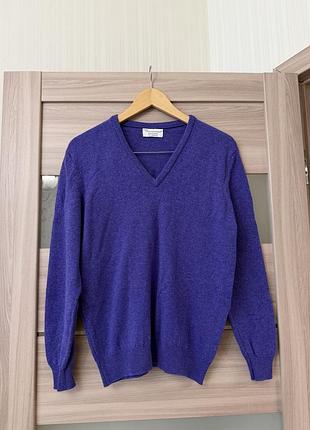 Шотландський фіолетовий светр hawick knitwear із 100% вовни ягняти (lambswool).