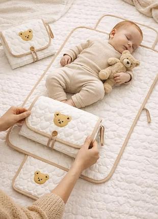 Водонепроникний пеленальний коврик тедді