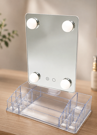 Зеркало-органайзер с led подсветкой / зеркало cosmetic mirror cy020-036