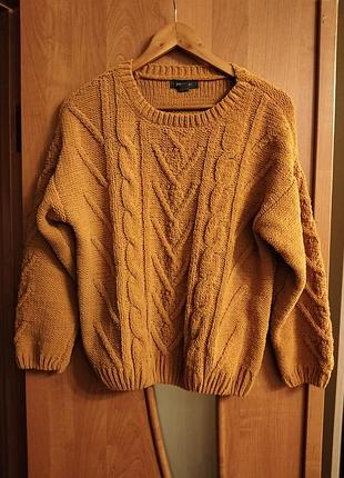 Свитер женский плюшевый горчичный primark