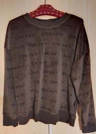 Тепла коричнева фірмова кофта dkny