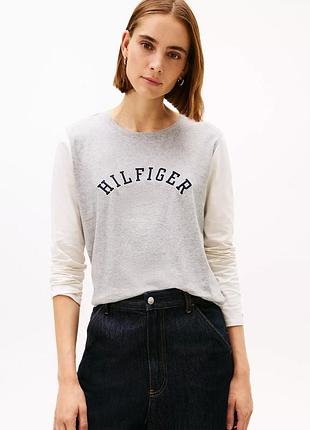 Женский лонгслив tommy hilfiger в стиле колор-блок