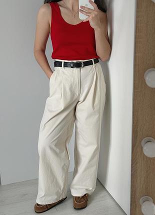 Молочні штани брюки massimo dutti з защіпами
