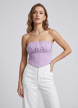 Бандо топ bershka у лавандовому відтінку!