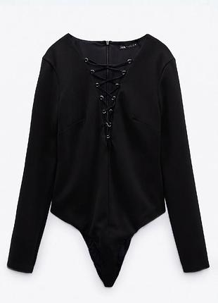 Боди zara черный l
