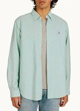 Рубашка мужская polo ralph lauren из гладкой хлопковой ткани xl xxl