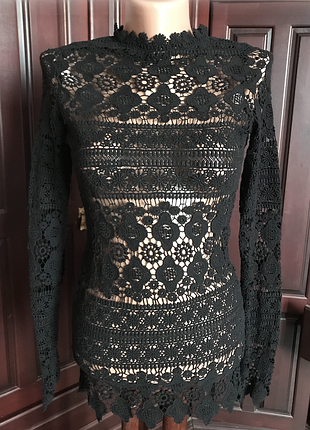 Ажурная блузка zara