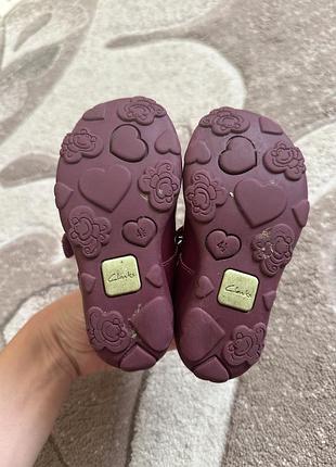 Дитячі туфлі clarks шкіряні, розмір 20.5, бордові