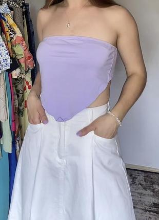 Shein котоновий топ бандо топик майка блуза