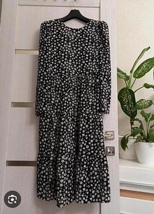 Платье h&m миди с ромашками