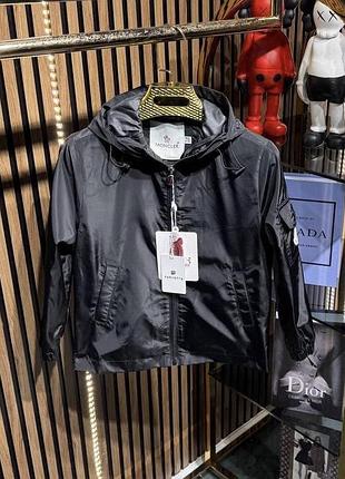 Ветрівка/дощовик moncler, чорний, без утеплення