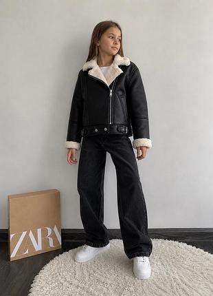 Дублянка куртка курточка косуха демісезонна zara