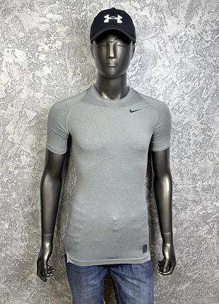 Nike pro dri-fit футболка m размер компрессионная серая