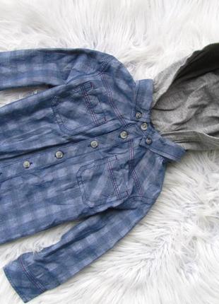 Качественная рубашка кофта реглан с капюшоном matalan