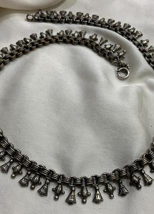 ✨🔔 винтажный этнический колье-чокер с подвесками-звоночками / ethnic tribal silver tone bell charm choker 🔔✨